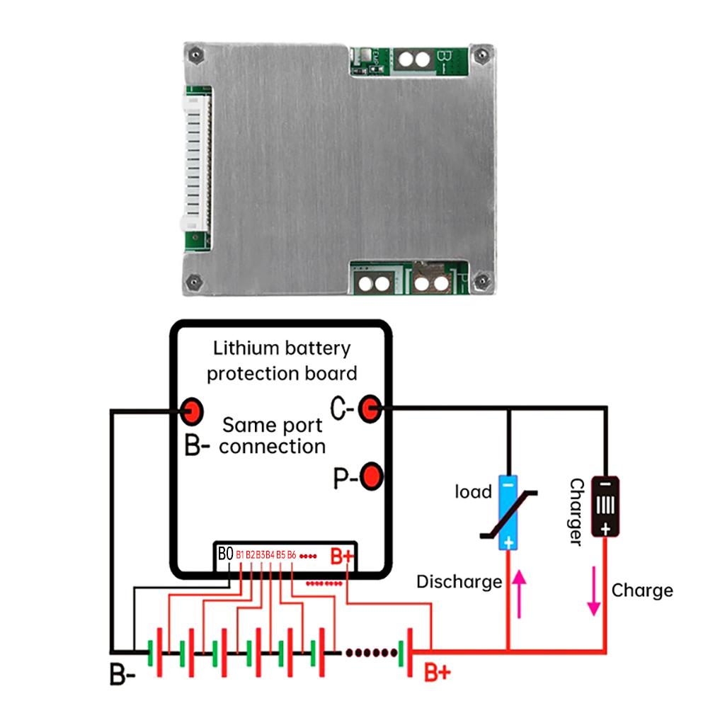13S 48V Lithium Battery Charging Protection Board Same/Split Port BMS Equalizer Module Temp Control Battery Management System