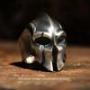 Original  Spartan Helmet Without Inlay Exaggerated Domineering Retro Mens Rings New In Opening Adjustable Ring Jewelry