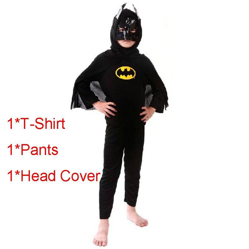 Breathable And Comfortable Kids Halloween Superman Bat Spider Man Cosplay Outfit