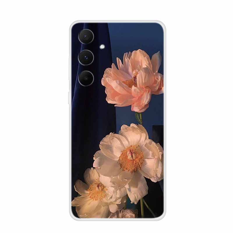 Colour Floral Phone Case for Samsung A05 A15 Clear Soft Case Silicone TPU Cover for Samsung Galaxy A25 A35 A55 Protective Funda