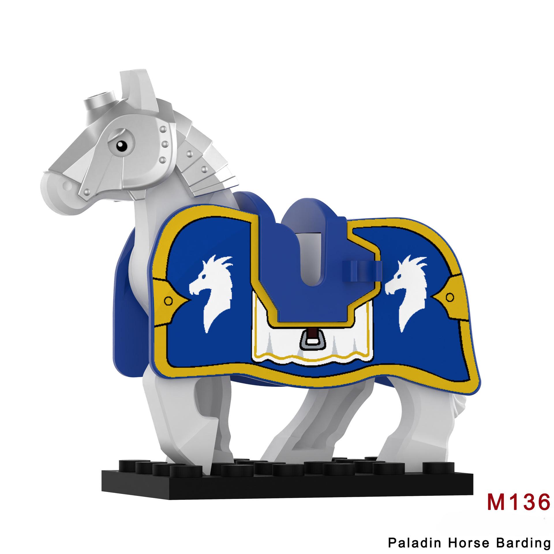 

Серия «Средневековый замок» Боевой конь Маунт Конструктор Детские игрушки