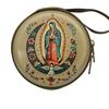 Virgin Mary Prayer Rosary Storage Bag Round Iron Artwork Religious Jewelry Box Cartoon Elegant Religious Articles Catholic Use