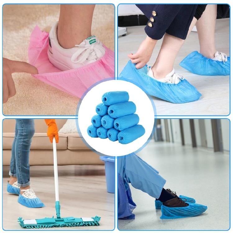 100Pcs Slip Resistant Shoe Covers Overshoes Slip Resistant Shoe Boot Covers For Home School Laboratory Office Hospital