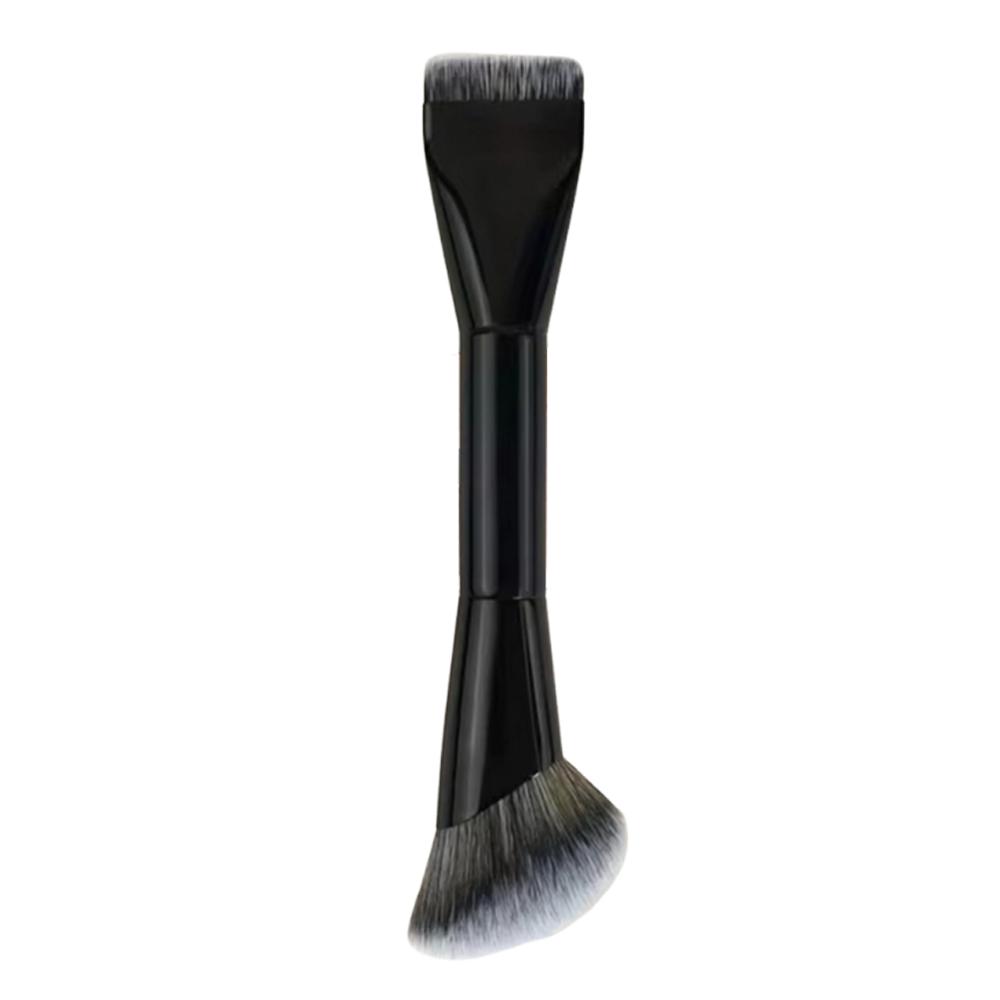 

Portable Double Ended Beauty Brush Soft Bristled Foundation Brush Contour Powder and Concealer Brush Multifunctional Beauty Tool чёрный