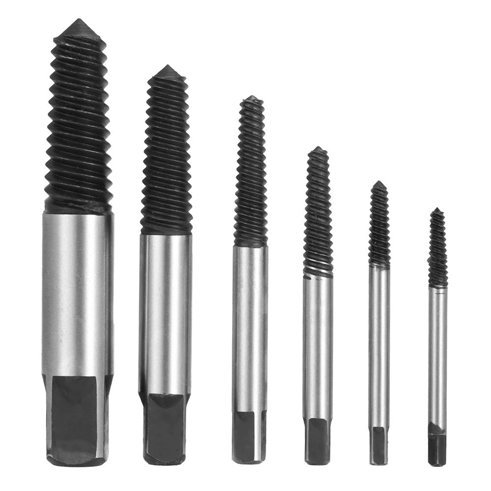 6 Piece Screw Extractor Set, Alloy Steel Easy-Out Drill Bit Set for Broken  s, Studs, Screws
