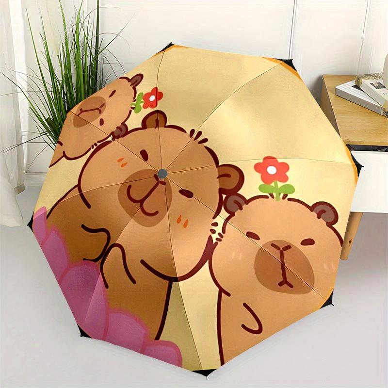 1pc Bear, Flower Automatic Open/Close Umbrella, Portable Folding Umbrella for Everyday Use Yy250826062