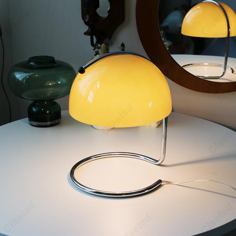 Bauhaus Glass Fireless Aromatherapy Table Lamp, Metal Foyer Lamp, Bedroom Bedside Atmosphere Decoration Lamp
