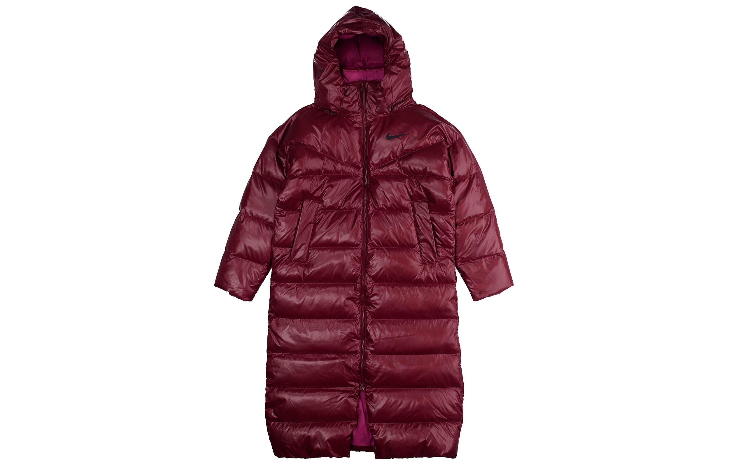 Nike Down Jackets Women s Maroon Hooded Moderate Other CU5821-638 L