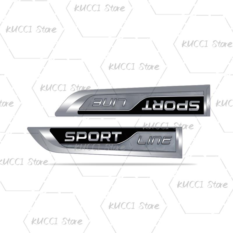 ICPG4 3D Auto Sticker Sportlijn Logo Metalen Embleem Badge Decals Voor Skoda Fabia Octavia Rapid Citigo Roomster Kodiaq Karoq Superb Scala