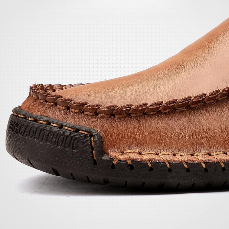 Men's Handmade Leather Shoes Casual Slip On Loafers Men's Flats Moccasins