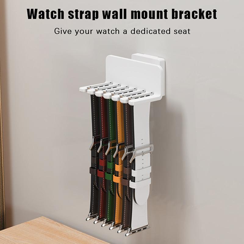 No Drilling Watch Band Storage Rack Wall Mounted Plastic Watchband Storage Shelf Space-Saving Watchband Organizer Holder