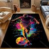 1PC Colorful Splattered Soccer Player Carpet for Living Room Bedroom Sofa Home Decor Rus Non-slip Floor Mat Luxury Gift