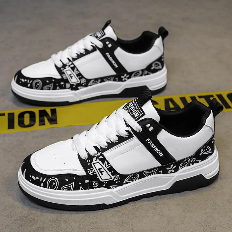 Fashion Men Sneakers Fashion Autumn 2024 New Breathable Comfort Casual Shoes Thick Soled Lace Up Anti Slip Wear-resisting Running Shoes