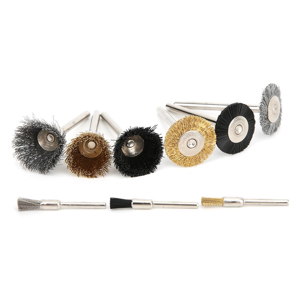 18pcs Aluminum Wire Wheel Cup Brush Polishing Set for Electric Grinder Rotary Tool