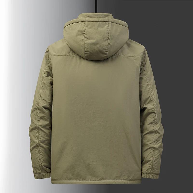 Chaqueta impermeable de asalto para hombre, chaqueta de herramientas, chaqueta informal cortavientos, chaqueta de algodón para hombre