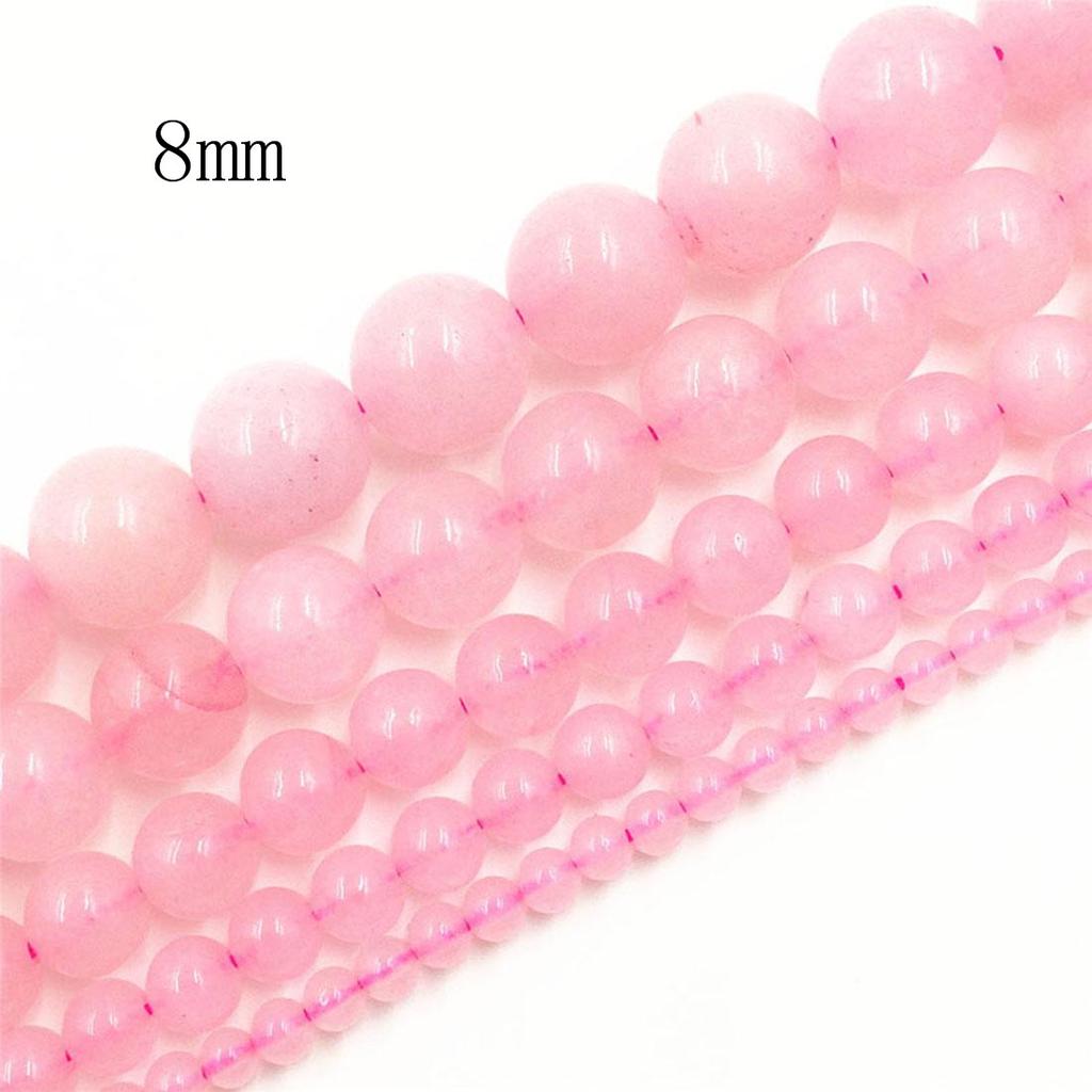 Natural Pink Rose Quartz Gemstone Round Loose Spacer Beads 16 Inches One Strand