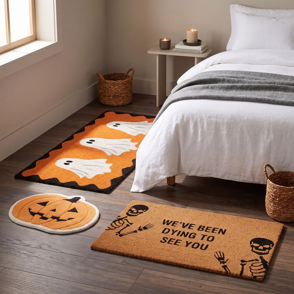 Halloween Doormat Non- Absorbent Entryway for Bedroom Kitchen Bathroom