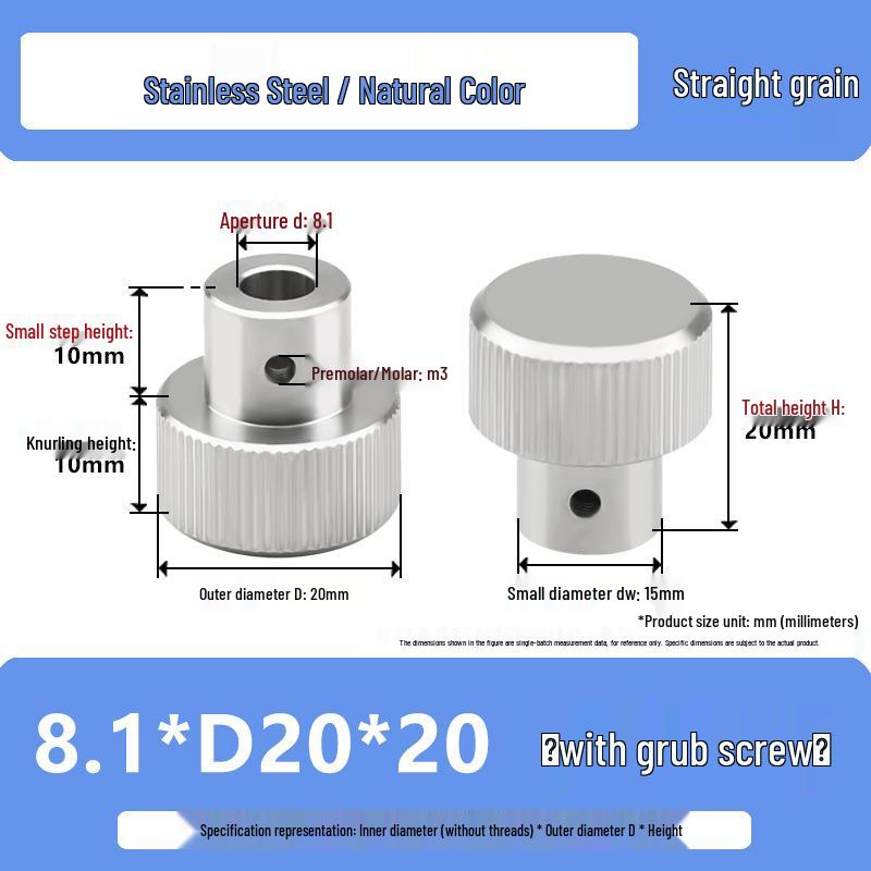 Stainless Steel Handwheel Handle for M3-M6 Adjustable Aluminum Alloy Nut Fixture Slide Table