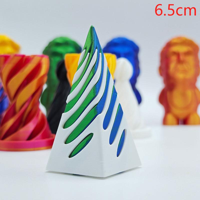 1Pc Kids 3D Printed Spiral Cone Fidgeting Toy Impossible Pyramid Passthrough Sculpture Antistress Anxiety Relieving Adults Toy