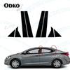 8Pcs Car Window Pillar Posts Door Trim Stickers for Hyundai i35 Elantra Elantra Avante 2011-2016 Glossy Black Decoration Cover
