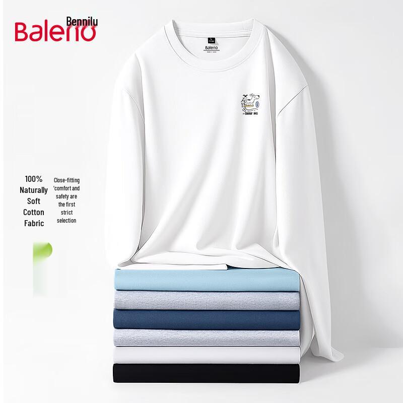 Baleno Men's Pure Cotton JPB Surf Dog Long Sleeve T-Shirt