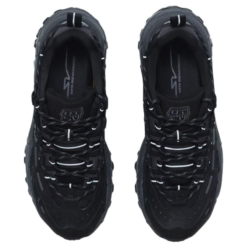 Anta Cookie SV Cookie V2 Comfortable Simple Height Increasing Low Top Casual Shoes Men Sneaker Black 112618806V-2