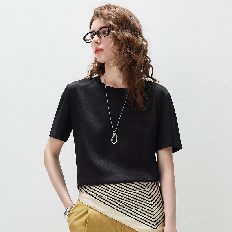 Kemeng Boka Damen Kurzarm-T-Shirt aus Maulbeerseide