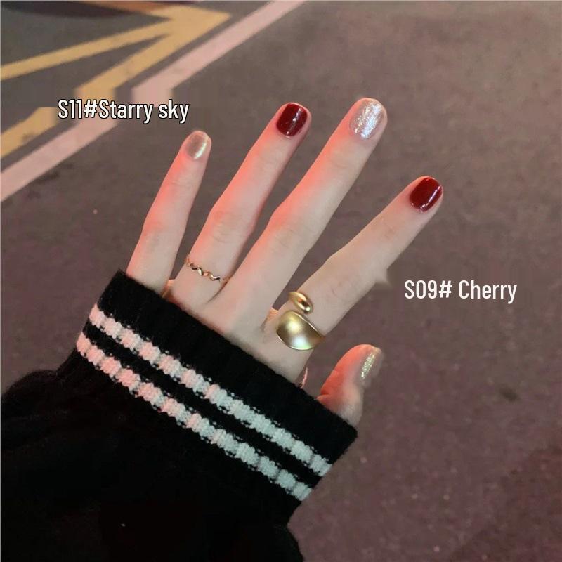 Peelable Odorless Water-based Nail Polish - Quick-drying, No-bake, Ice-clear Solid Nude Color for Students