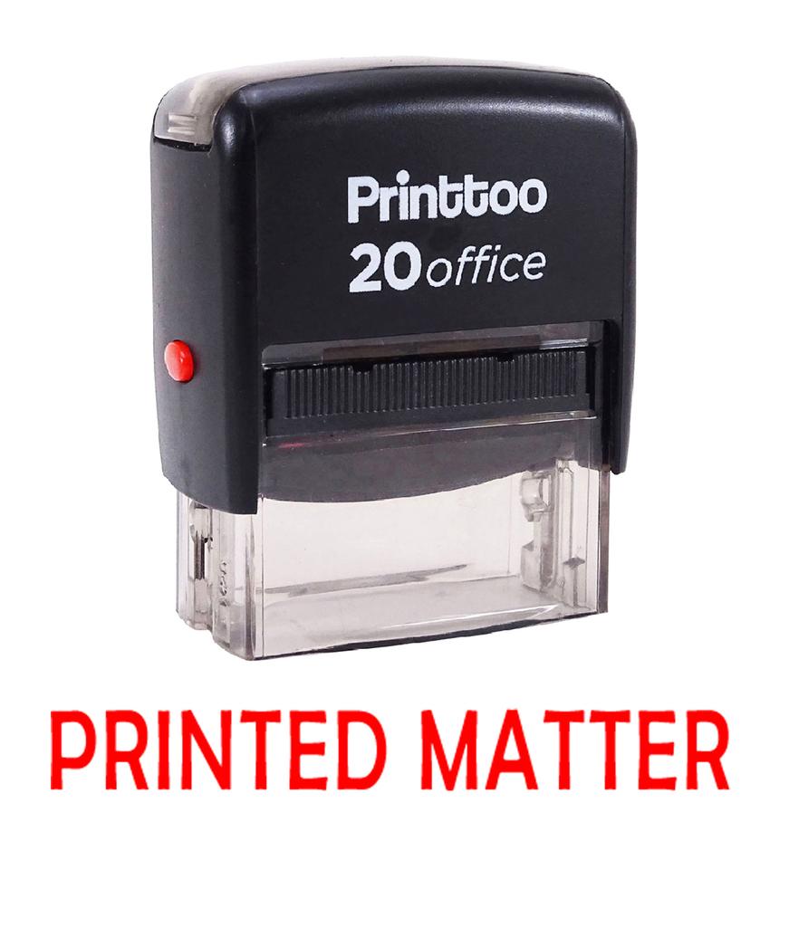 Printtoo Office Stationary Custom Stamp PRINTED MATTER Self Inking Rubber