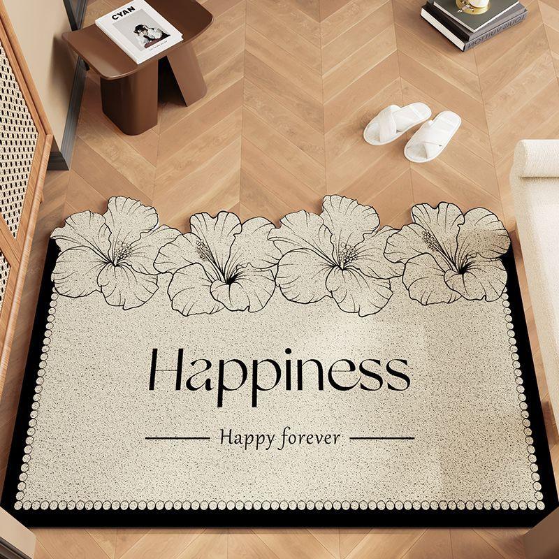Flower Entry Door Mat Household Silk Ring Entry Dust Removal Floor Mat Large Entrance Dirt Resistant Anti-slip Foot Mat