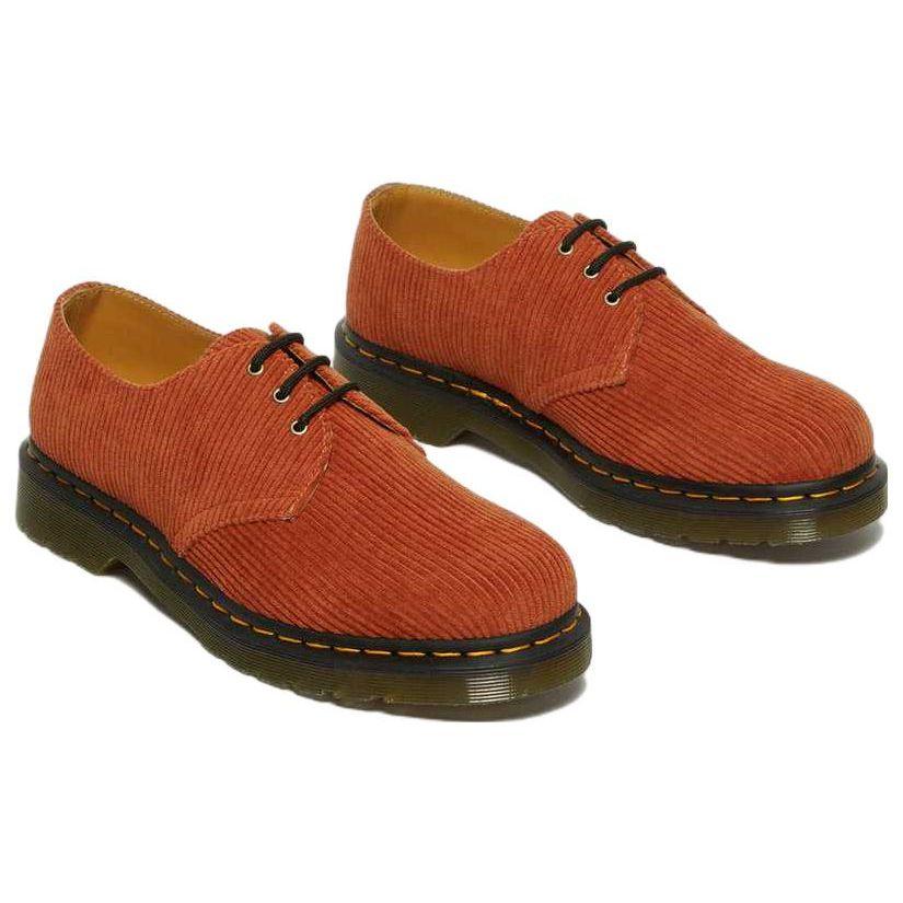 Dr. Martens Corduroy Lace-Up Low-Top Casual Shoes Unisex Casual Shoes Orange 27770874