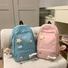 Schoolbag Japanese Ins College Style Backpack Casual Versatile Large Capacity Backpack, High School Student College Student Canvas School Bag Female