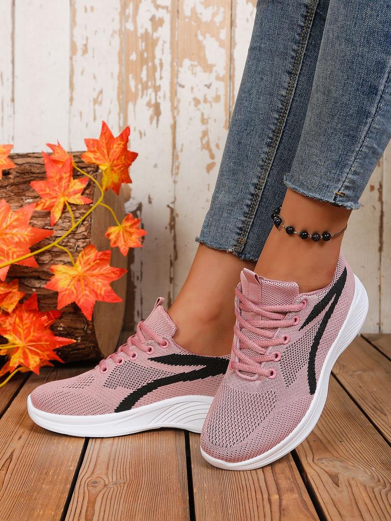 Spring Flying Woven Mesh Breathable Soft Sole Lightweight Non-slip Mother Shoes