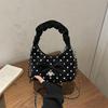 Bags Women's Polka Dot Bow Shoulder Bag Chain Crossbody Cloud Bag 