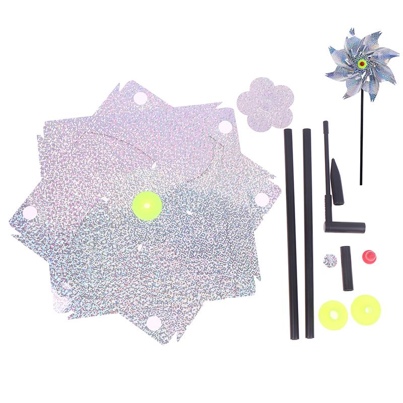 

Reflective Bird Repeller Pinwheel - Scarecrow Spinner For Garden, Lawn & Yard, Deters Birds With Sparkly Decoration