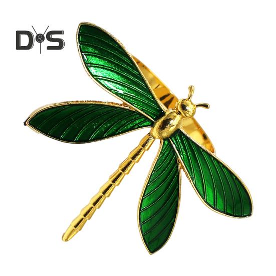 

Кольцо для салфеток «Стрекоза», металлический держатель для салфеток «Весенняя зеленая стрекоза», кольцо для салфеток для сервировки стола, свадебных праздничных ужинов, украшений 1pc