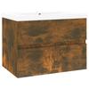 Vidaxl Cabinet with Sink, Smoked Oak, Wood-based Material