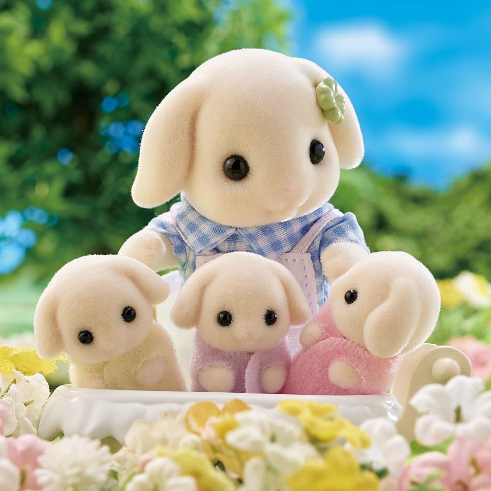 EPOCH Sylvanian Families Flora Rabbit Family Doll FS-50 Toy for Ages 3+