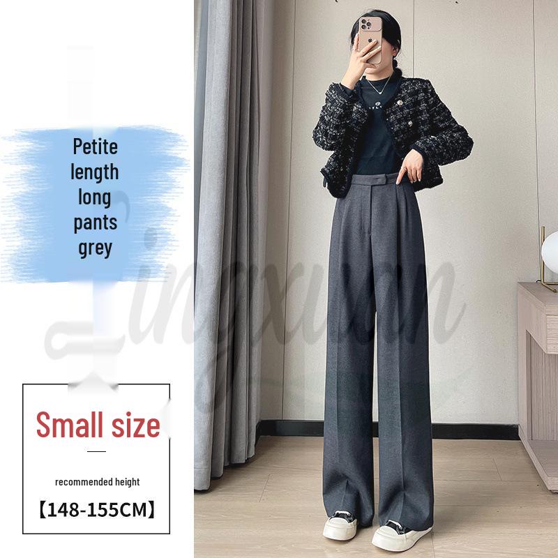 

2026 Autumn/Winter Women s Plus Velvet Thick Wool Wide-Leg High-Waisted Casual Pants Medium