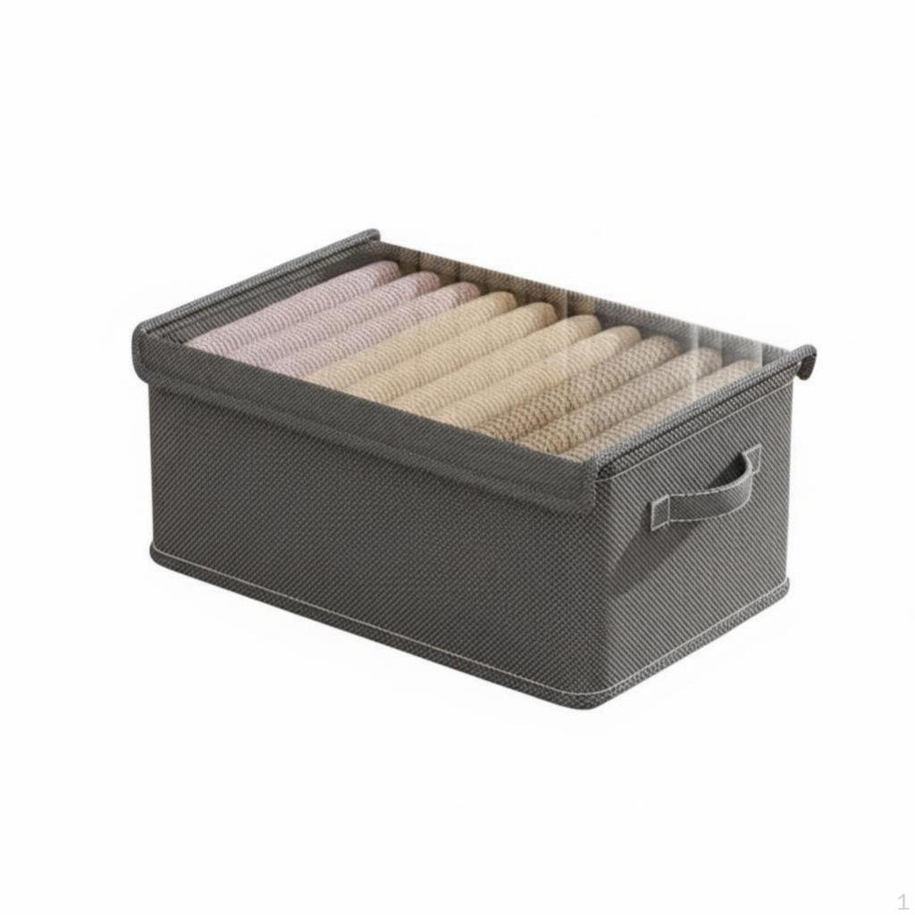Foldable Storage Box Space Saving Wardrobe Divider Compartmentalized Clothes Container for