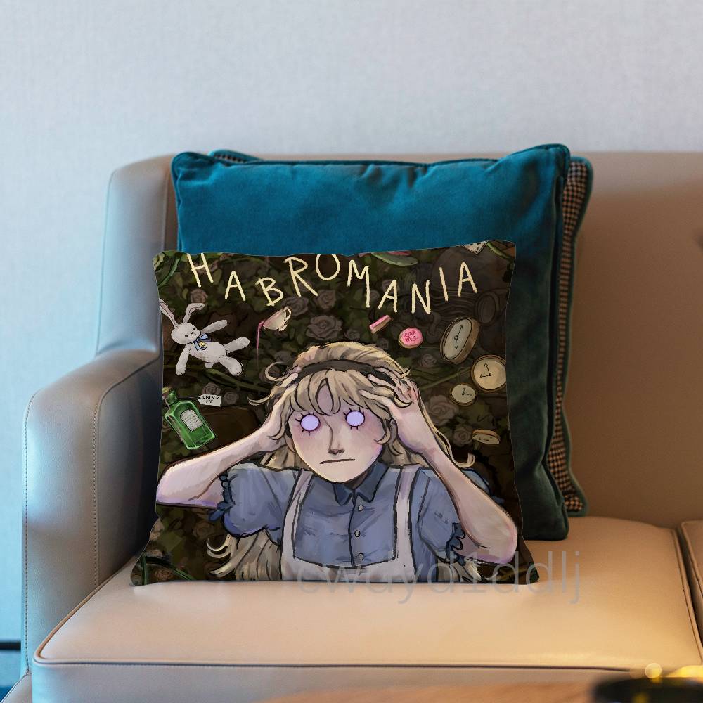 Alice HHabromania Game Pillow Case Short Plush Sofa Decorative Gift Home Doublesided Printing Cushio