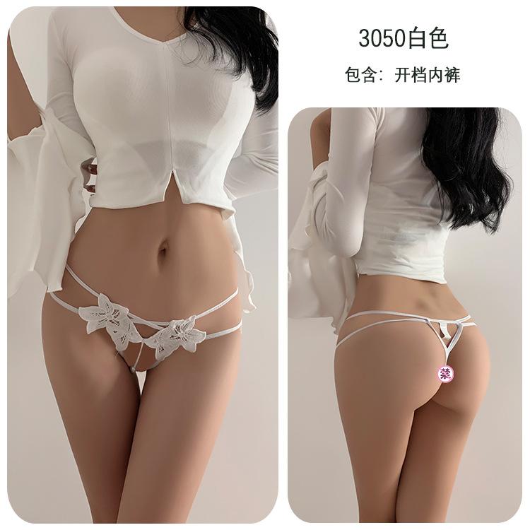 Sex Underwear Sexy Temptation Free T-pants Thong Open Crotch Sex Panties Women's Bed Passion
