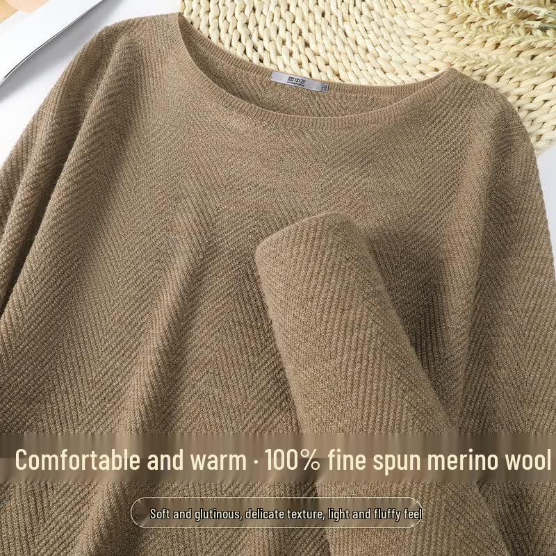 SNOWFLYING Women s 100% Fine Wool Round Neck Sweater XL