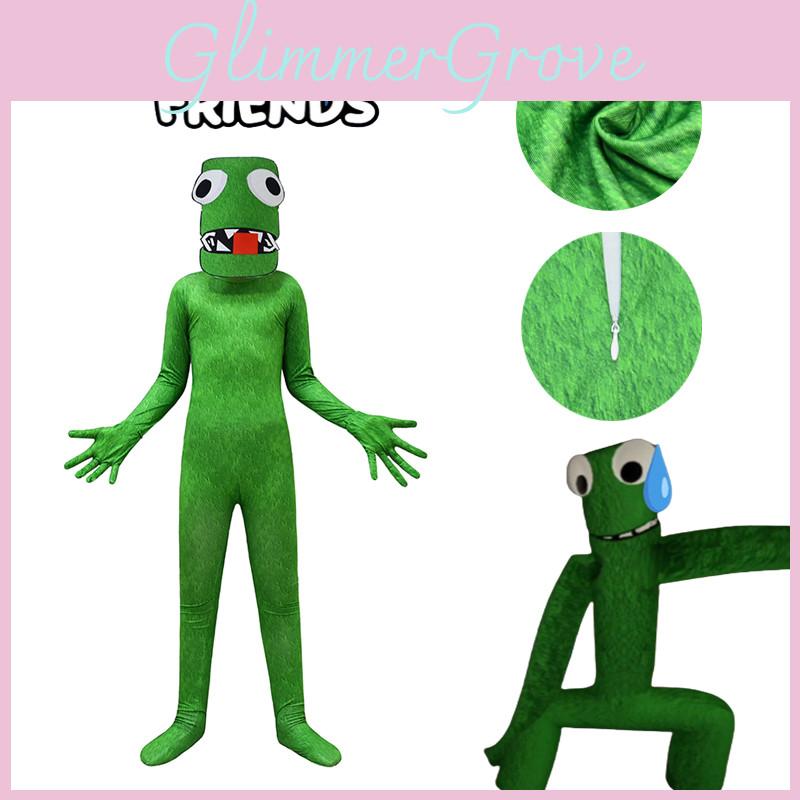 Green Friends Rainbow Cosplay Costume Kids Halloween Fancy Party Dress