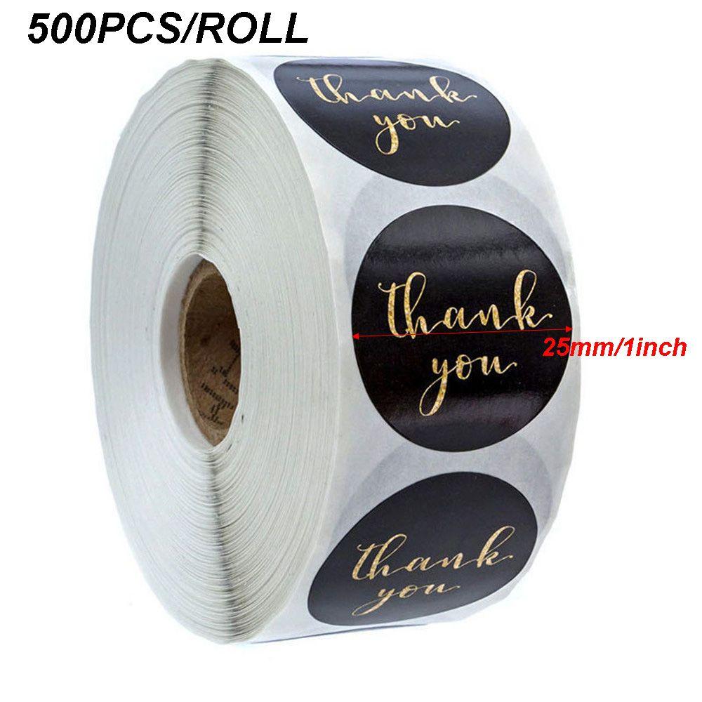 Etichetă Autocolant rolă Etichetă pachet Autoadeziv Autocolante Mulțumesc Sigilare Artizanat Cadou Autocolant Hârtie