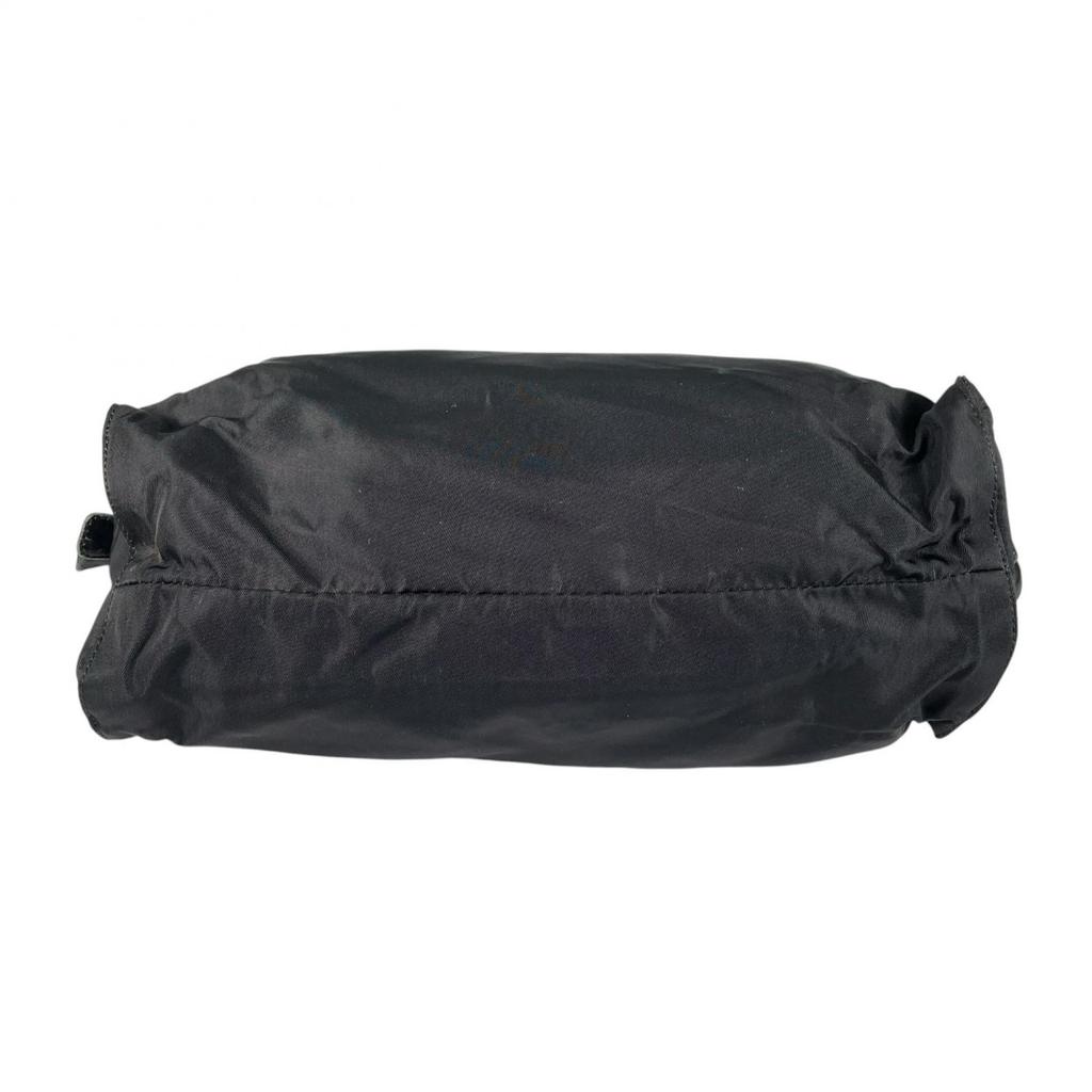 PRADA Triangular logo Tote Bag black Women used