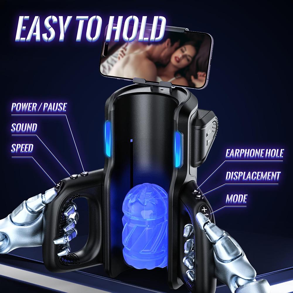 New 12cm Fully Automatic High-speed Male Masturbator 10 Telescopic 10 Gears Vaginal Masturbation Cup Male Training 72 Kinds of Stunts Sex Toys