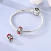 Original Charms Copper Plated Red Dress Girl Painter Beads Fit Bracelets For Women Jewelry Making Fine Diy Gifts