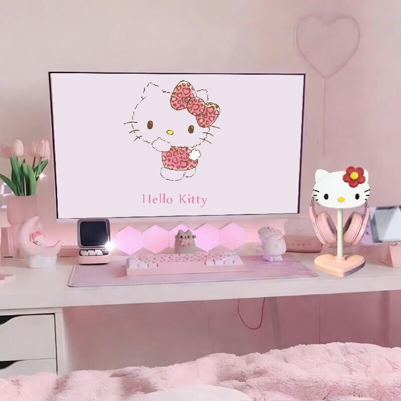 Hello Kitty Rosa Kopfhörerständer mit Herzbasis