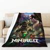 Ninjago Cartoon Cozy Microfiber Throw Blanket for Sofa Bed Portable Office Lounge Catnap Quilt Cover Perfect Home Textile Gift